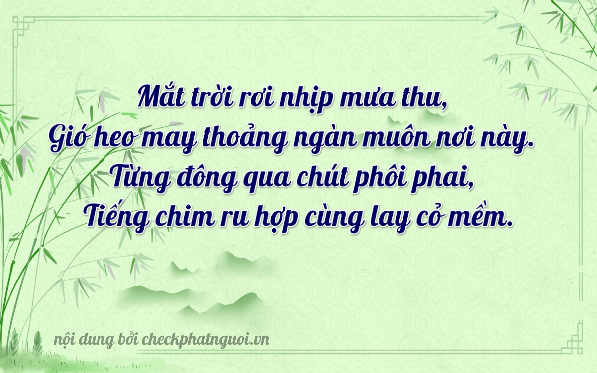 Bài thơ ý nghĩa cho <b>biển số 60B1-18142</b> tại website checkphatnguoi.vn