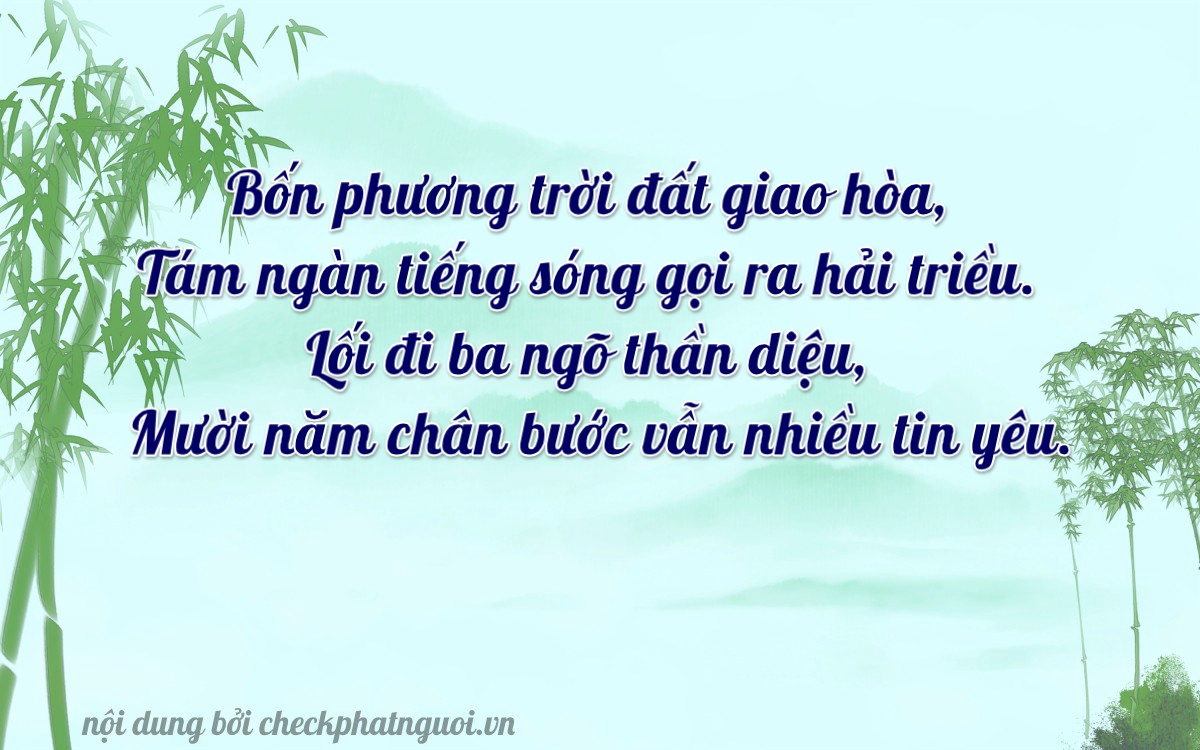 Bài thơ ý nghĩa cho <b>biển số 60B1-46830</b> tại website checkphatnguoi.vn