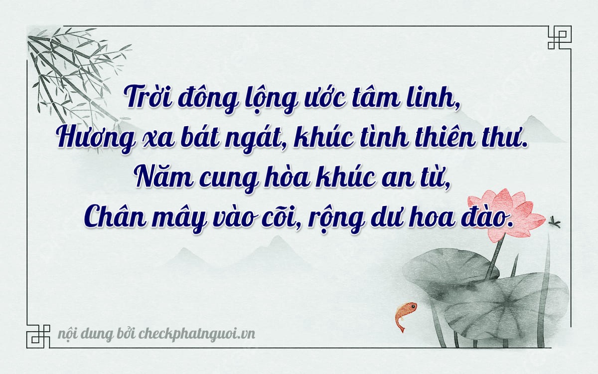 Bài thơ ý nghĩa cho <b>biển số 60B1-53105</b> tại website checkphatnguoi.vn