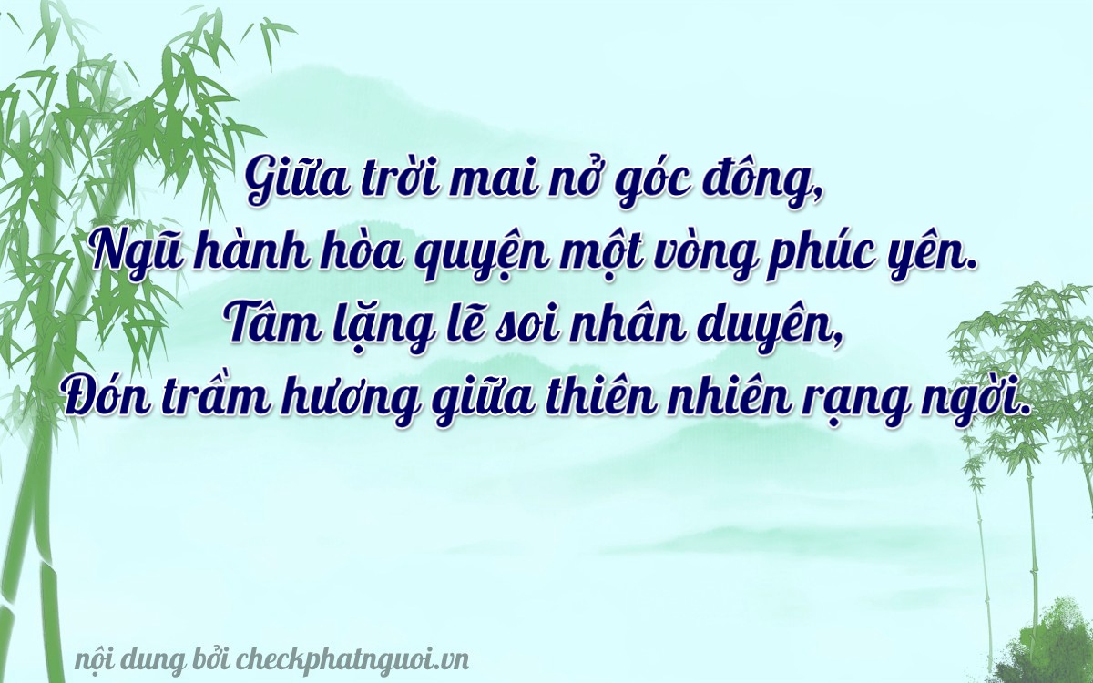 Bài thơ ý nghĩa cho <b>biển số 60B1-68605</b> tại website checkphatnguoi.vn