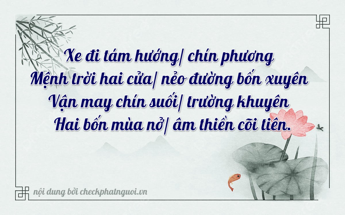 Bài thơ ý nghĩa cho <b>biển số 60B1-96924</b> tại website checkphatnguoi.vn