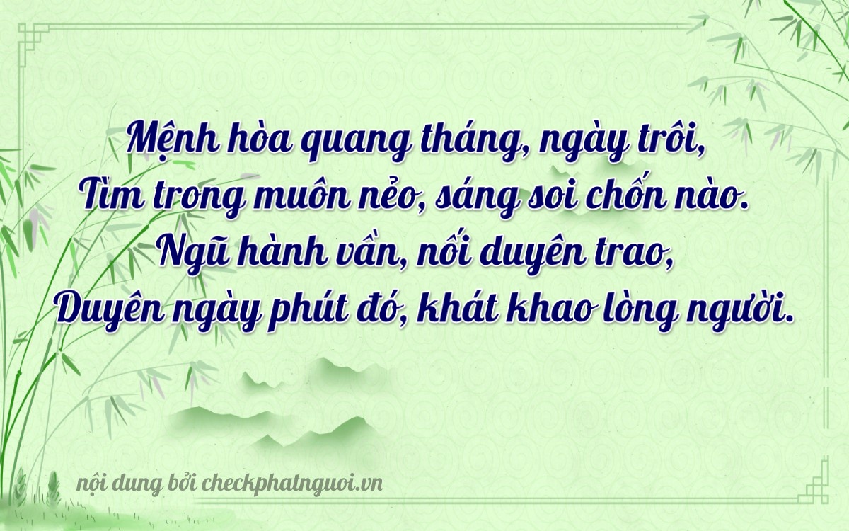 Bài thơ ý nghĩa cho <b>biển số 60B1-98708</b> tại website checkphatnguoi.vn