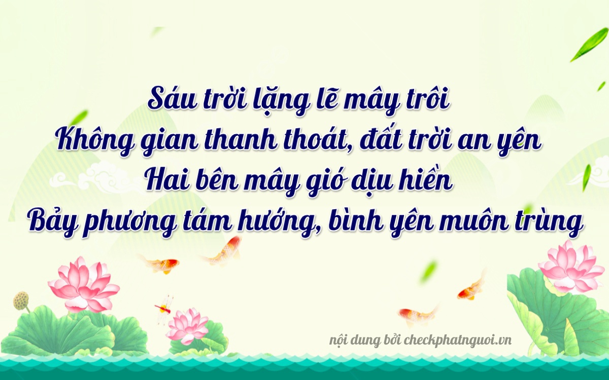 Bài thơ ý nghĩa cho <b>biển số 60B2-60275</b> tại website checkphatnguoi.vn