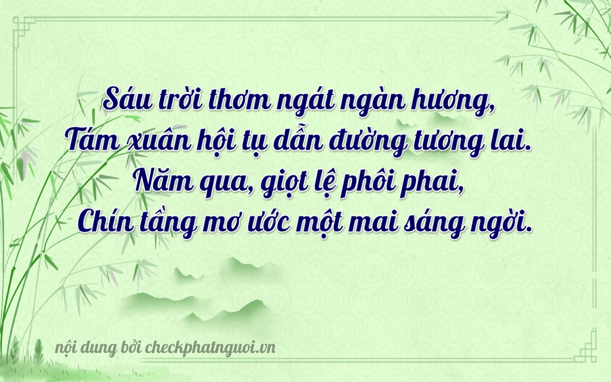 Bài thơ ý nghĩa cho <b>biển số 60B2-68592</b> tại website checkphatnguoi.vn
