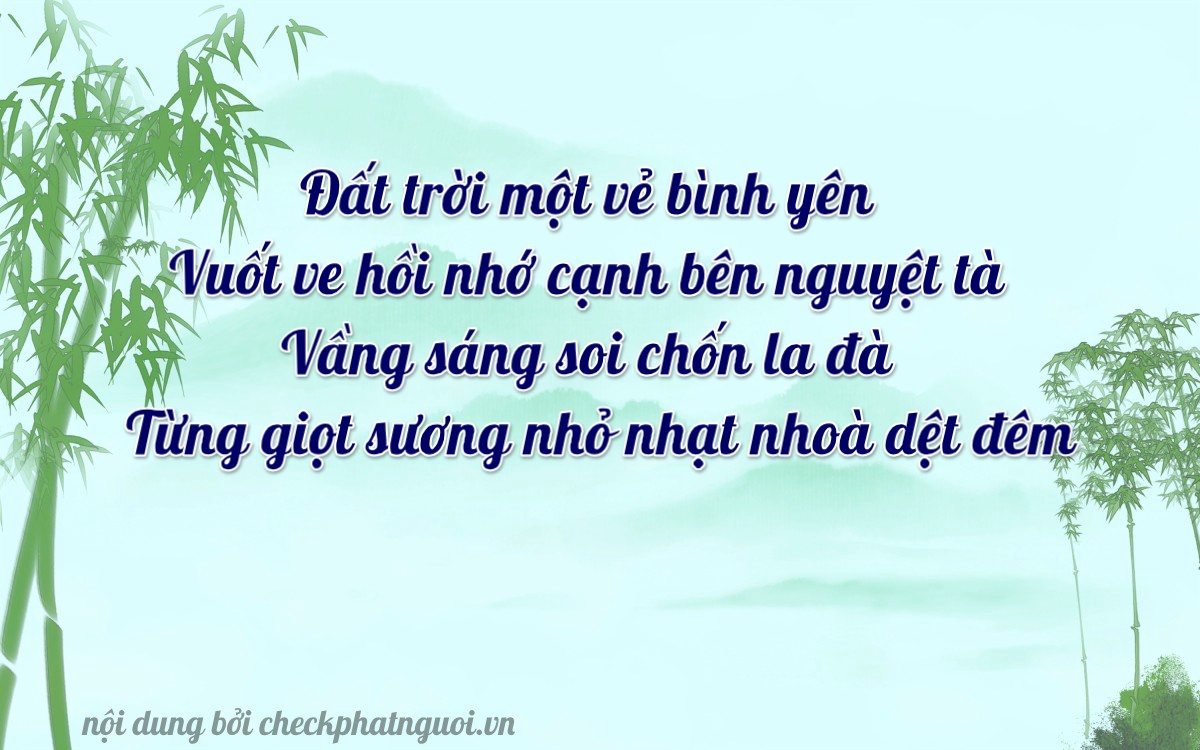 Bài thơ ý nghĩa cho <b>biển số 60B2-71272</b> tại website checkphatnguoi.vn