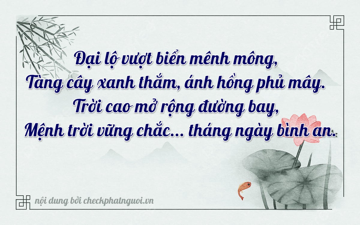 Bài thơ ý nghĩa cho <b>biển số 60B2-78604</b> tại website checkphatnguoi.vn