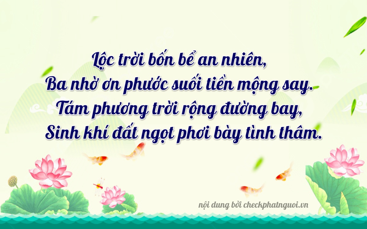 Bài thơ ý nghĩa cho <b>biển số 60B3-43857</b> tại website checkphatnguoi.vn