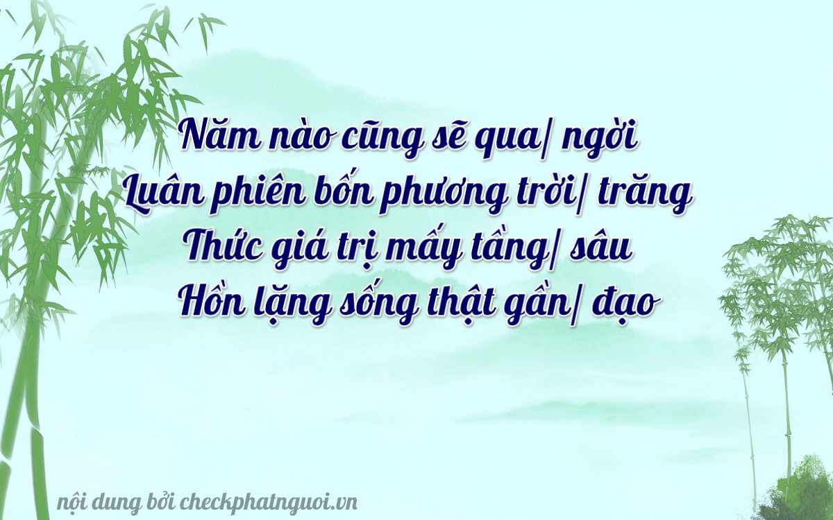 Bài thơ ý nghĩa cho <b>biển số 60B3-56632</b> tại website checkphatnguoi.vn