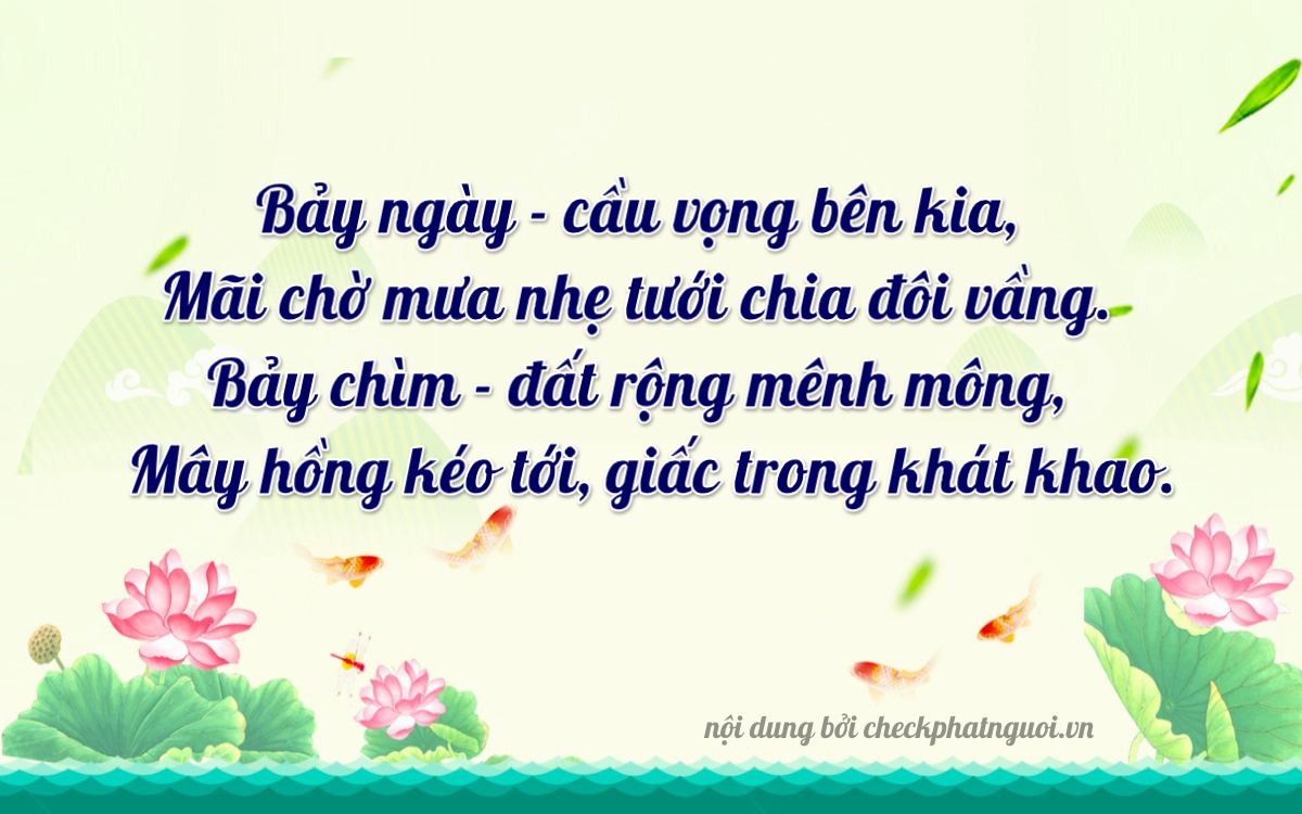 Bài thơ ý nghĩa cho <b>biển số 60B3-77736</b> tại website checkphatnguoi.vn