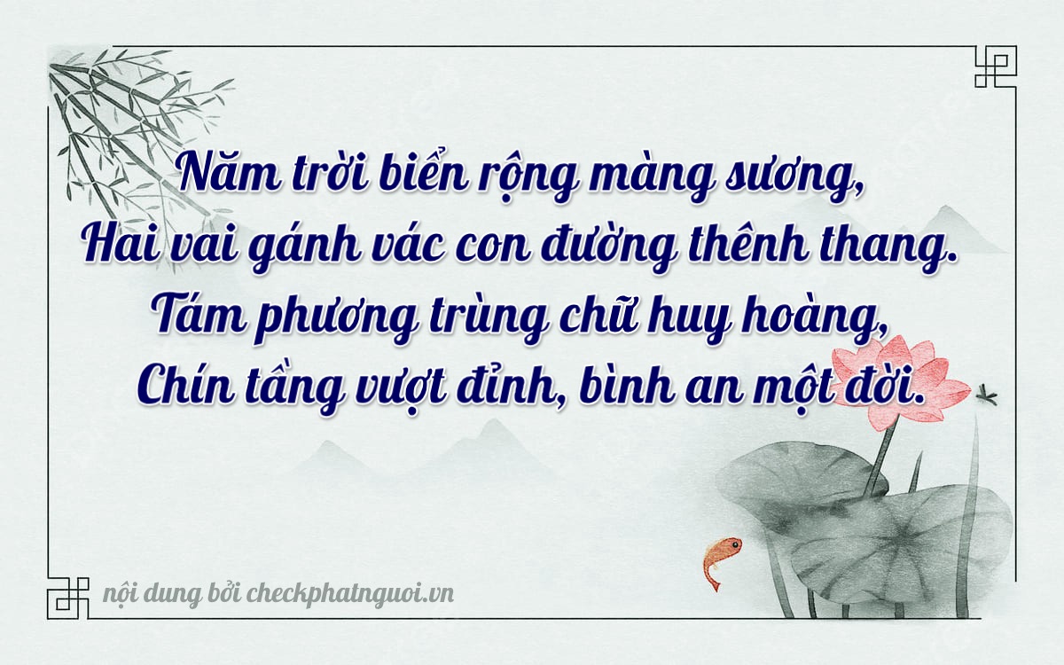 Bài thơ ý nghĩa cho <b>biển số 60B3-84279</b> tại website checkphatnguoi.vn