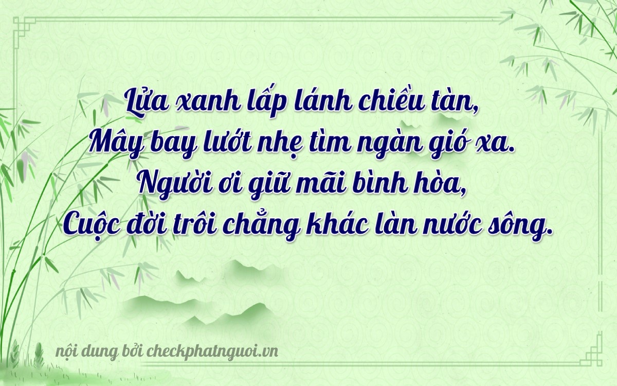 Bài thơ ý nghĩa cho <b>biển số 60B3-92393</b> tại website checkphatnguoi.vn