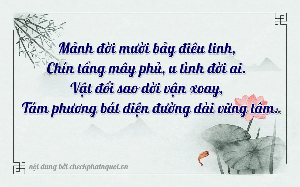 Bài thơ ý nghĩa cho <b>biển số 60B4-17988</b> tại website checkphatnguoi.vn