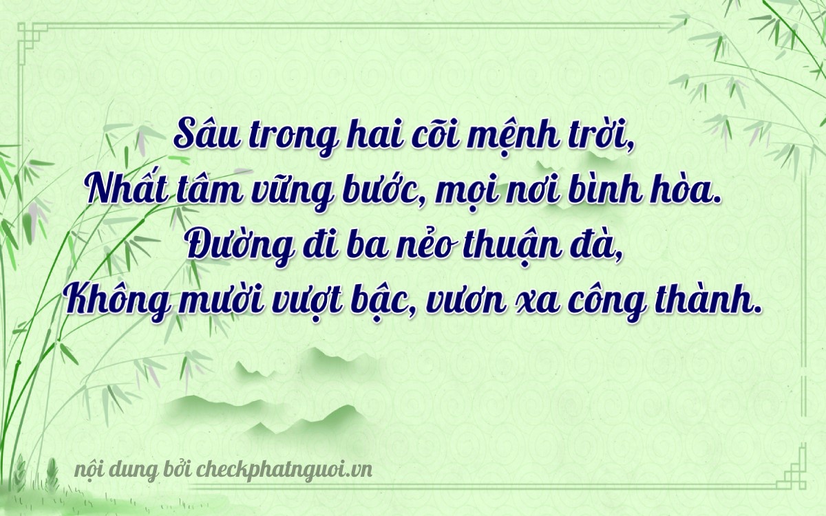 Bài thơ ý nghĩa cho <b>biển số 60B4-29130</b> tại website checkphatnguoi.vn