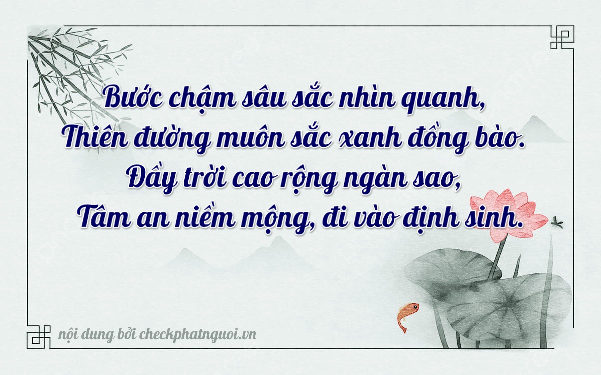 Bài thơ ý nghĩa cho <b>biển số 60B4-40109</b> tại website checkphatnguoi.vn