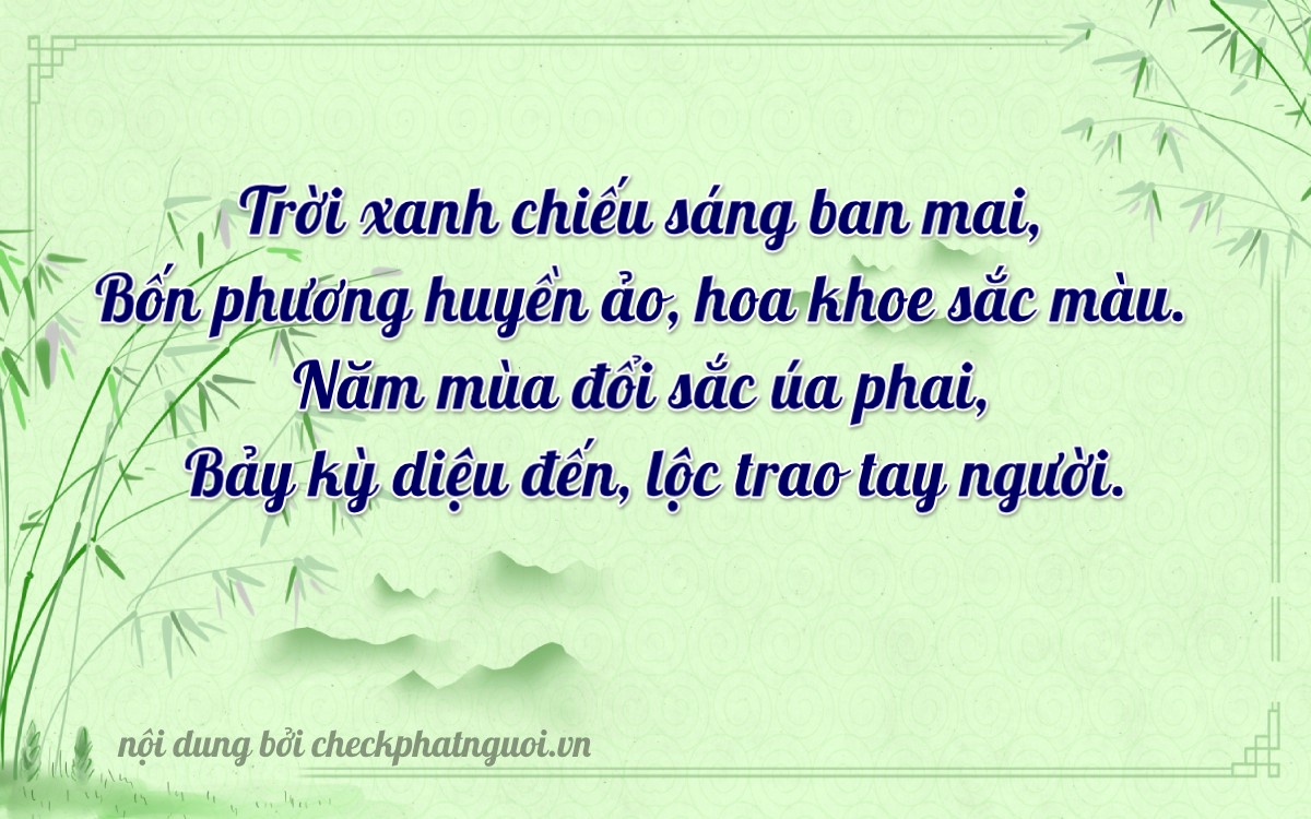 Bài thơ ý nghĩa cho <b>biển số 60B4-45637</b> tại website checkphatnguoi.vn