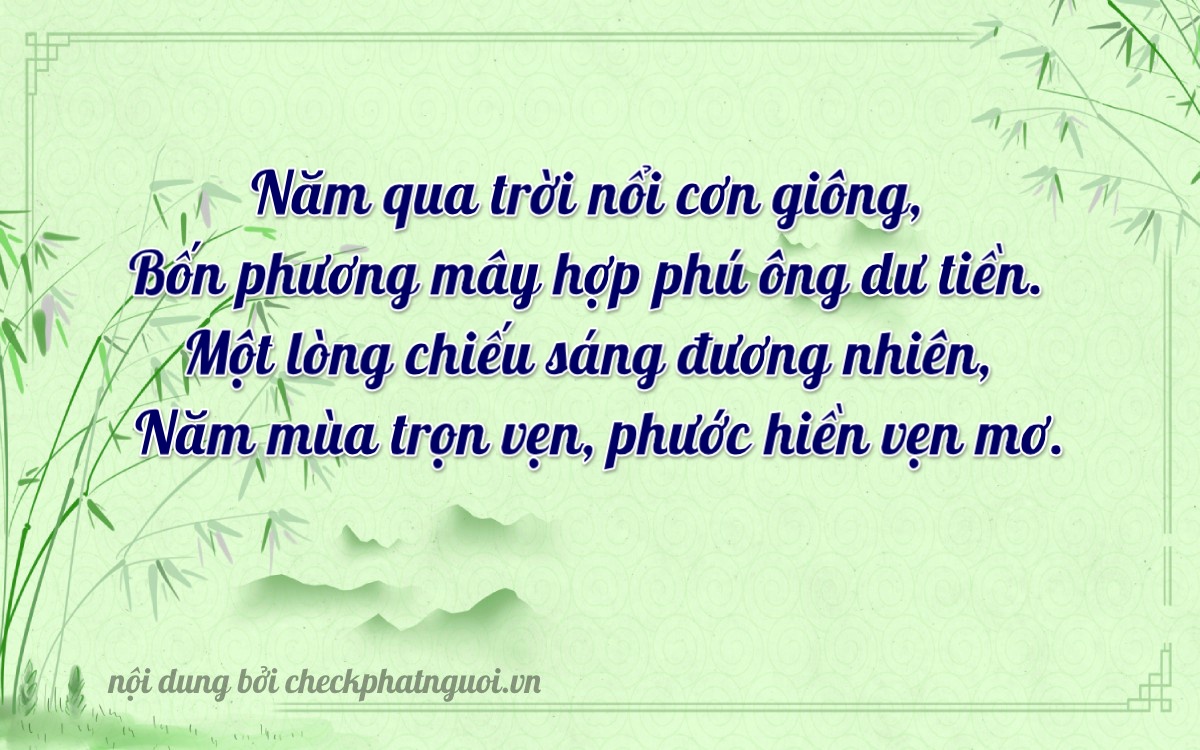 Bài thơ ý nghĩa cho <b>biển số 60B4-45751</b> tại website checkphatnguoi.vn