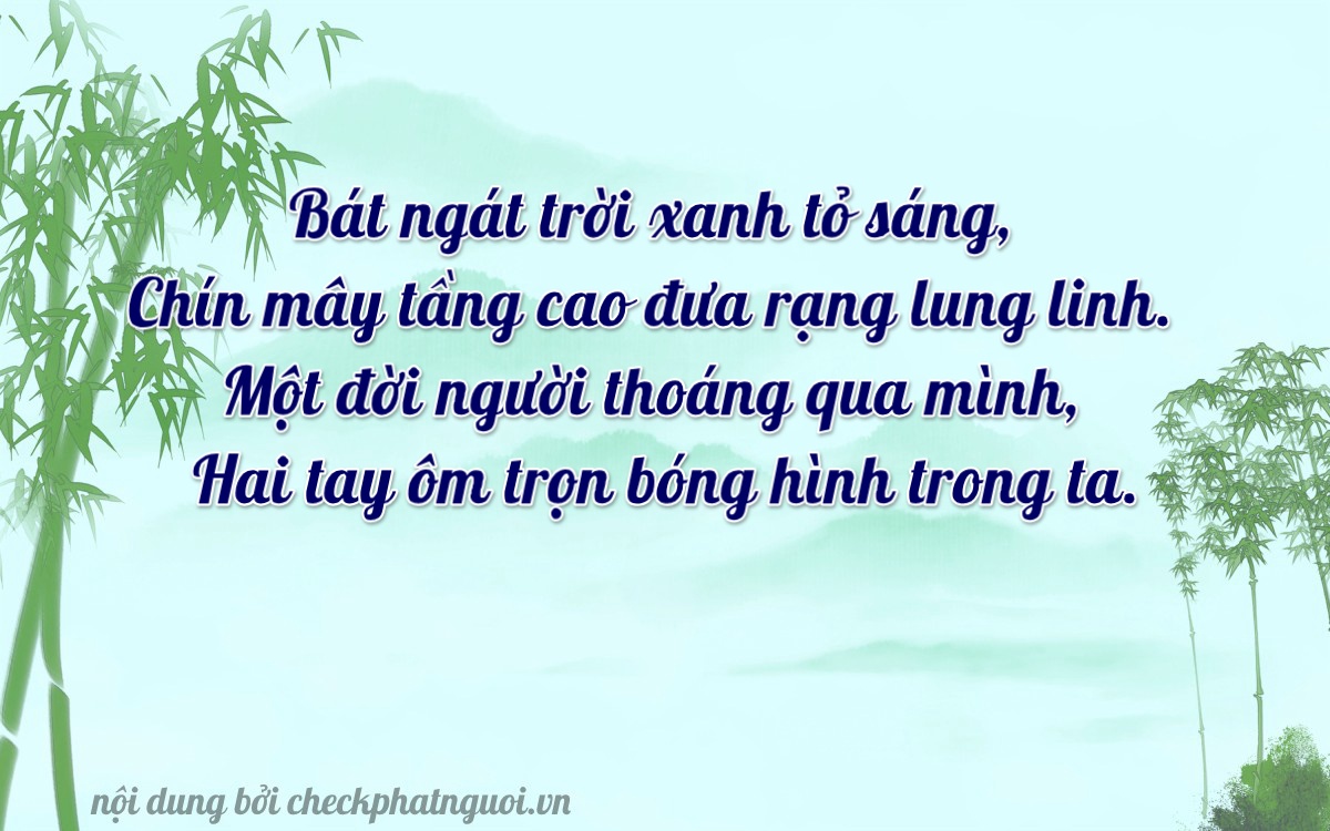 Bài thơ ý nghĩa cho <b>biển số 60B4-79102</b> tại website checkphatnguoi.vn