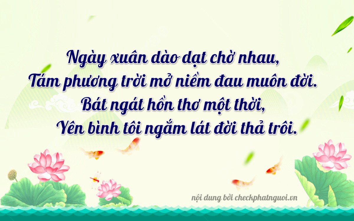 Bài thơ ý nghĩa cho <b>biển số 60B-48891</b> tại website checkphatnguoi.vn