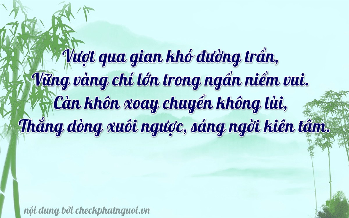 Bài thơ ý nghĩa cho <b>biển số 60B5-43360</b> tại website checkphatnguoi.vn