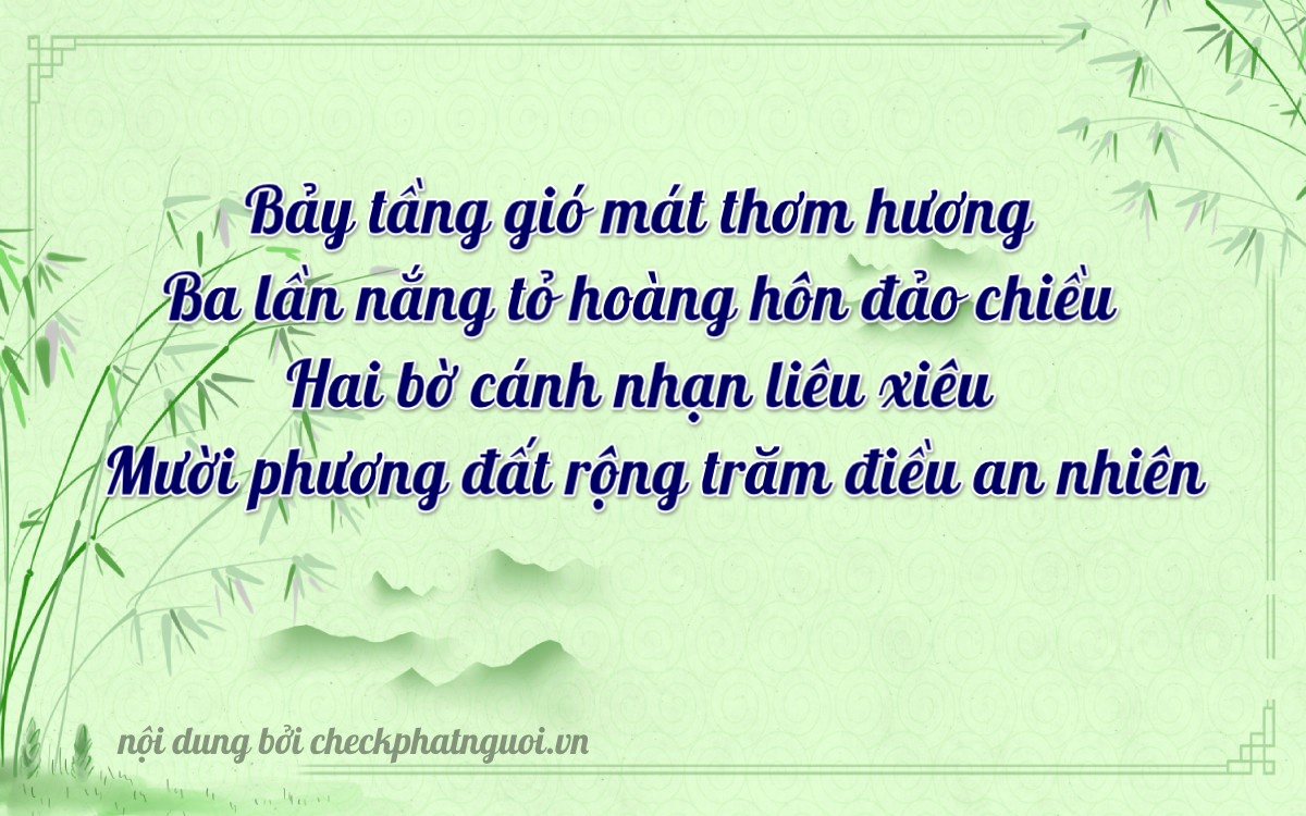 Bài thơ ý nghĩa cho <b>biển số 60B5-73216</b> tại website checkphatnguoi.vn