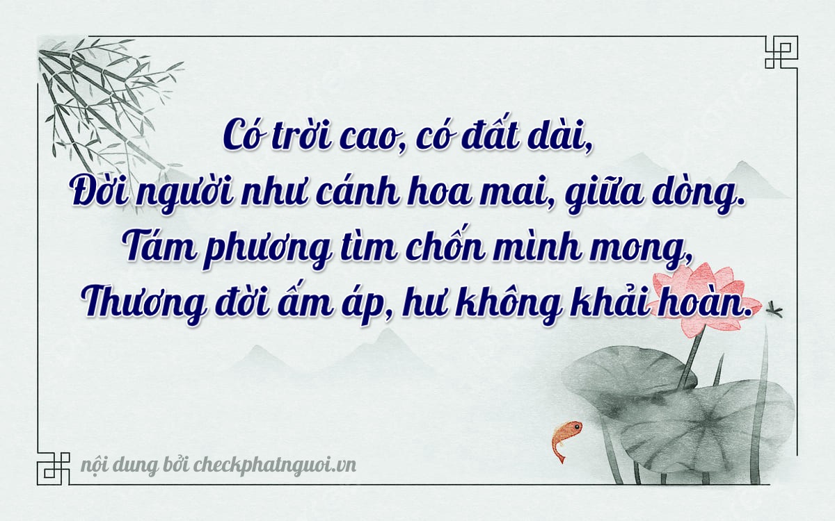 Bài thơ ý nghĩa cho <b>biển số 60B5-86351</b> tại website checkphatnguoi.vn