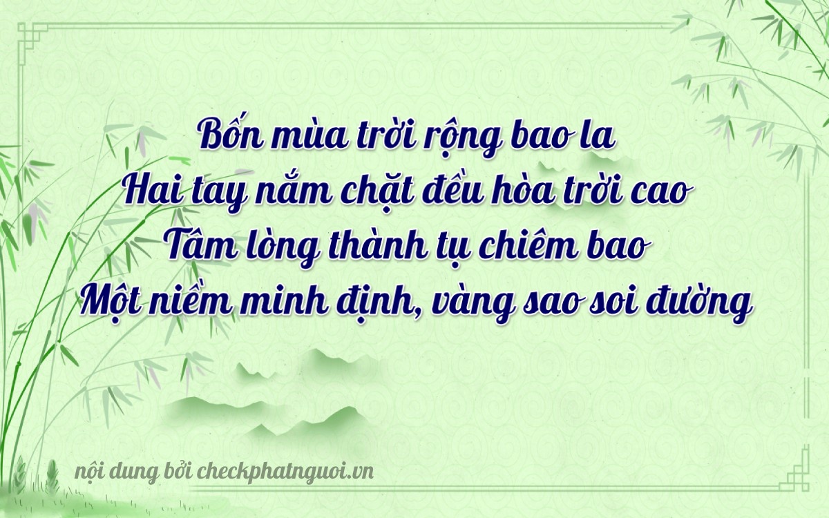 Bài thơ ý nghĩa cho <b>biển số 60B6-42415</b> tại website checkphatnguoi.vn