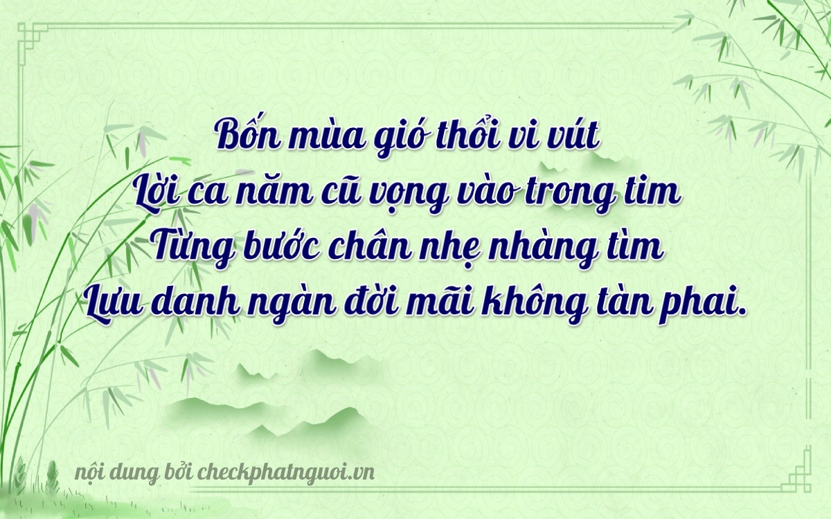 Bài thơ ý nghĩa cho <b>biển số 60B6-48257</b> tại website checkphatnguoi.vn