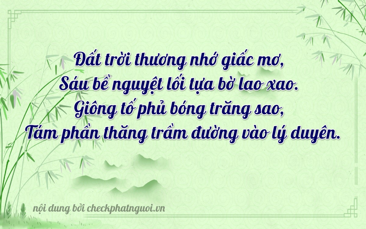Bài thơ ý nghĩa cho <b>biển số 60B-66382</b> tại website checkphatnguoi.vn