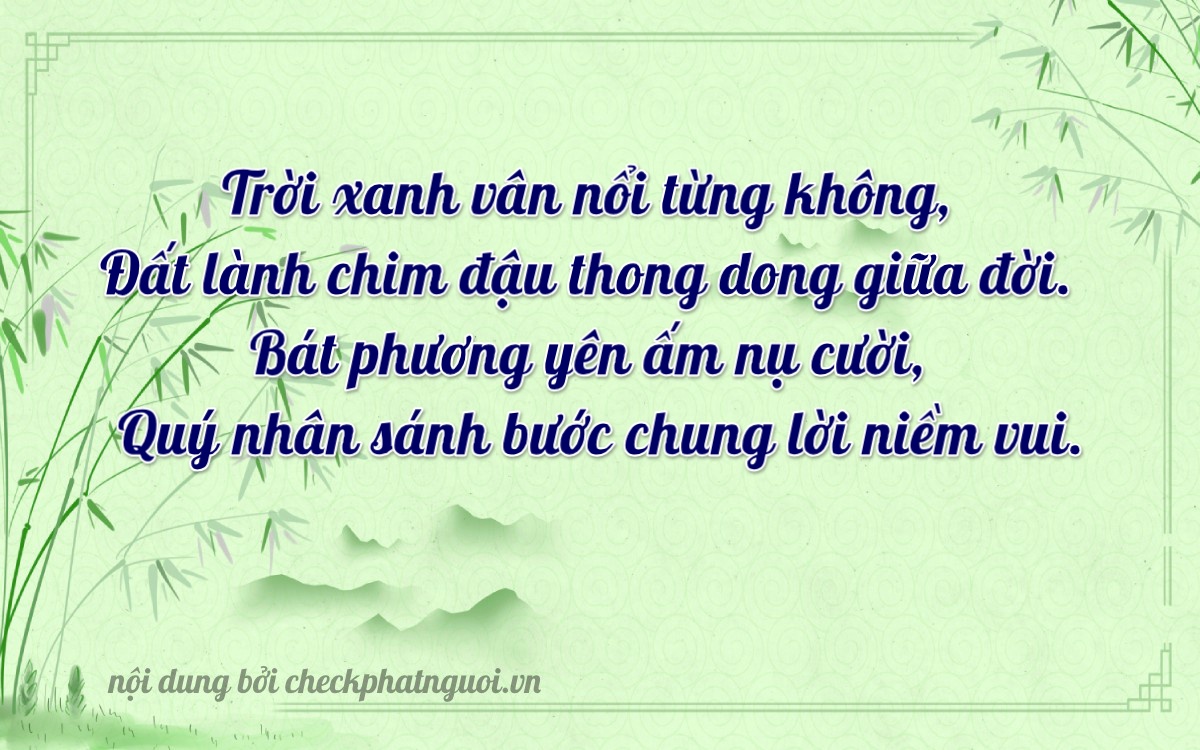 Bài thơ ý nghĩa cho <b>biển số 60B6-76808</b> tại website checkphatnguoi.vn