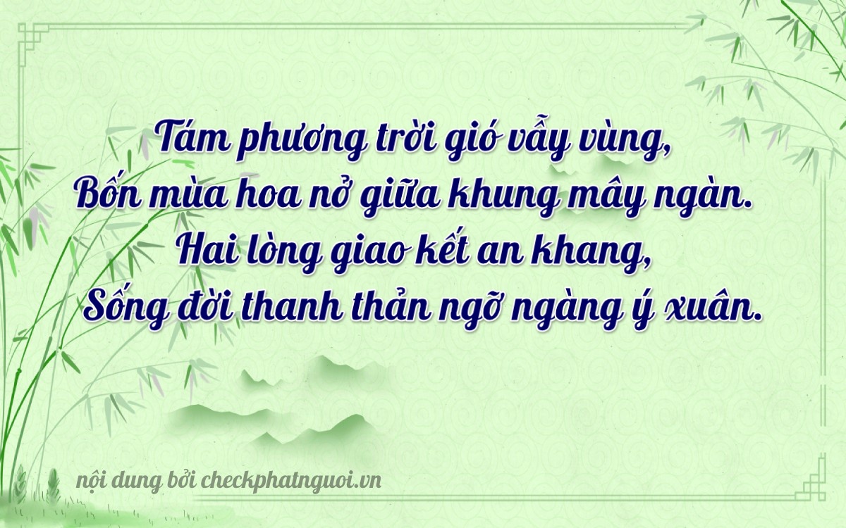 Bài thơ ý nghĩa cho <b>biển số 60B6-84613</b> tại website checkphatnguoi.vn