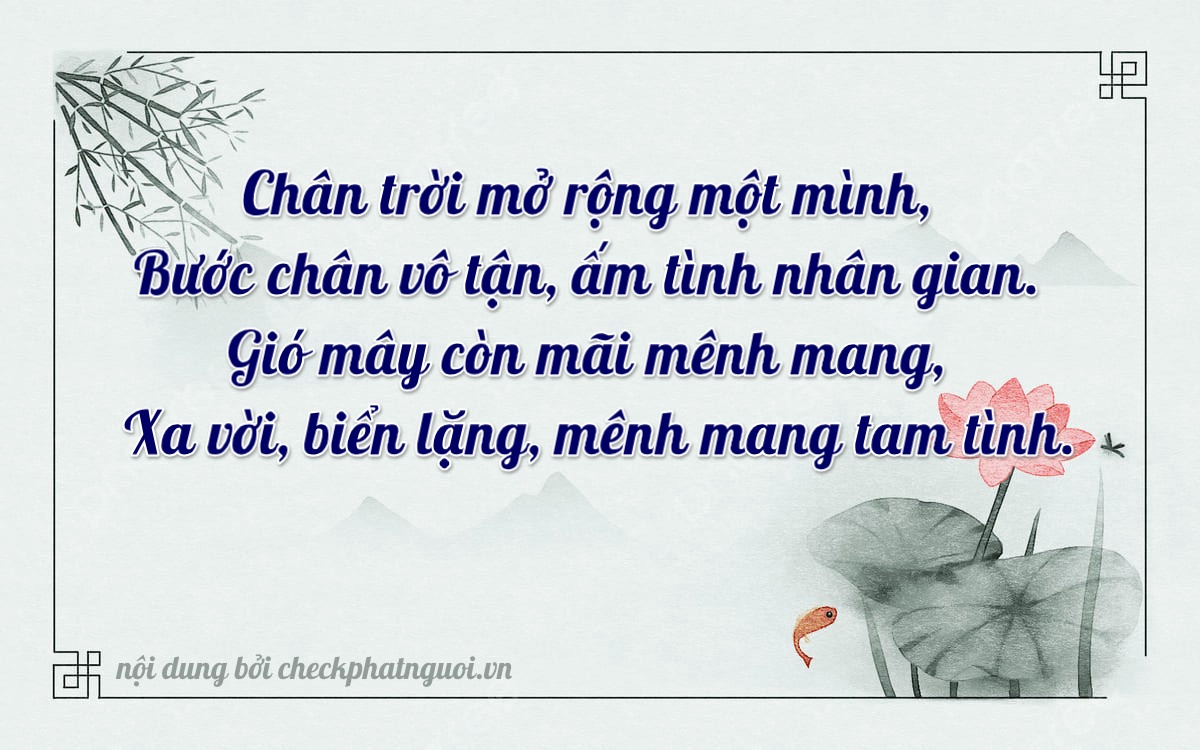 Bài thơ ý nghĩa cho <b>biển số 60B7-51899</b> tại website checkphatnguoi.vn