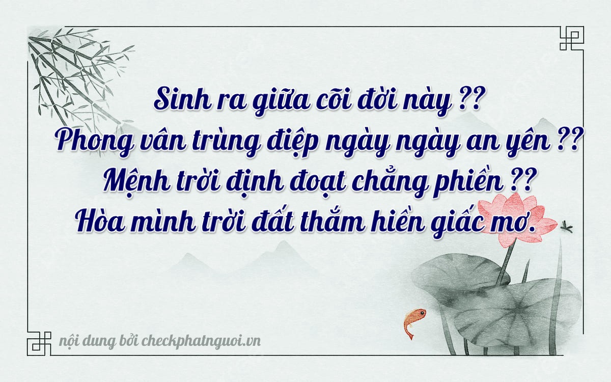 Bài thơ ý nghĩa cho <b>biển số 60B7-69395</b> tại website checkphatnguoi.vn