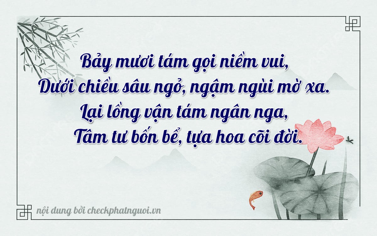 Bài thơ ý nghĩa cho <b>biển số 60B7-75864</b> tại website checkphatnguoi.vn