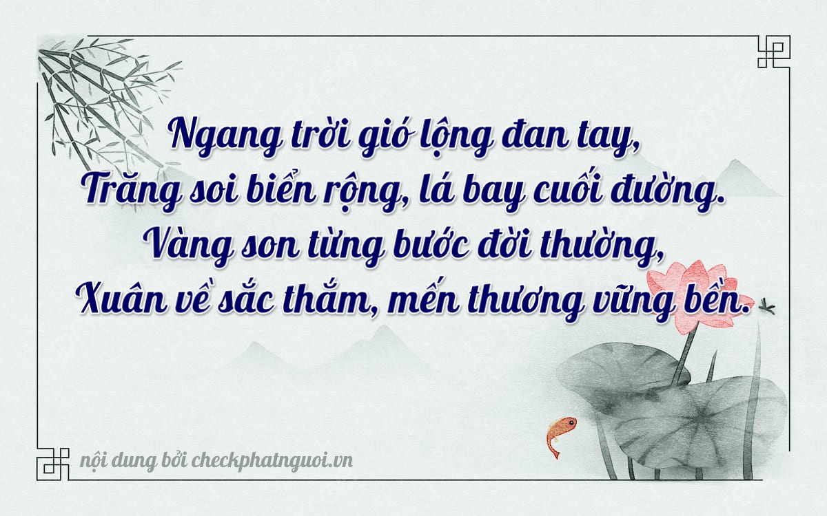Bài thơ ý nghĩa cho <b>biển số 60B7-82060</b> tại website checkphatnguoi.vn
