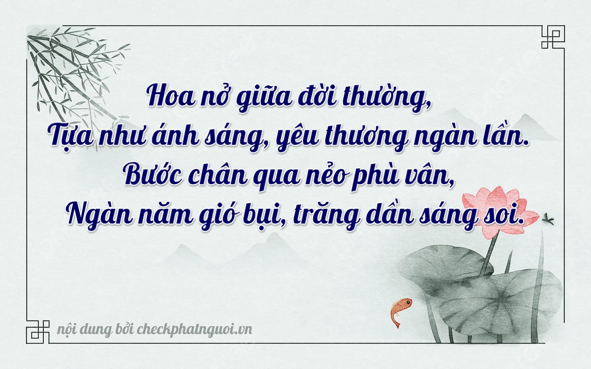 Bài thơ ý nghĩa cho <b>biển số 60B8-46081</b> tại website checkphatnguoi.vn