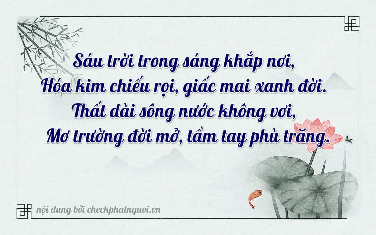 Bài thơ ý nghĩa cho <b>biển số 60B9-67502</b> tại website checkphatnguoi.vn