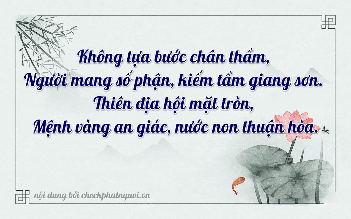 Bài thơ ý nghĩa cho <b>biển số 60B9-68010</b> tại website checkphatnguoi.vn