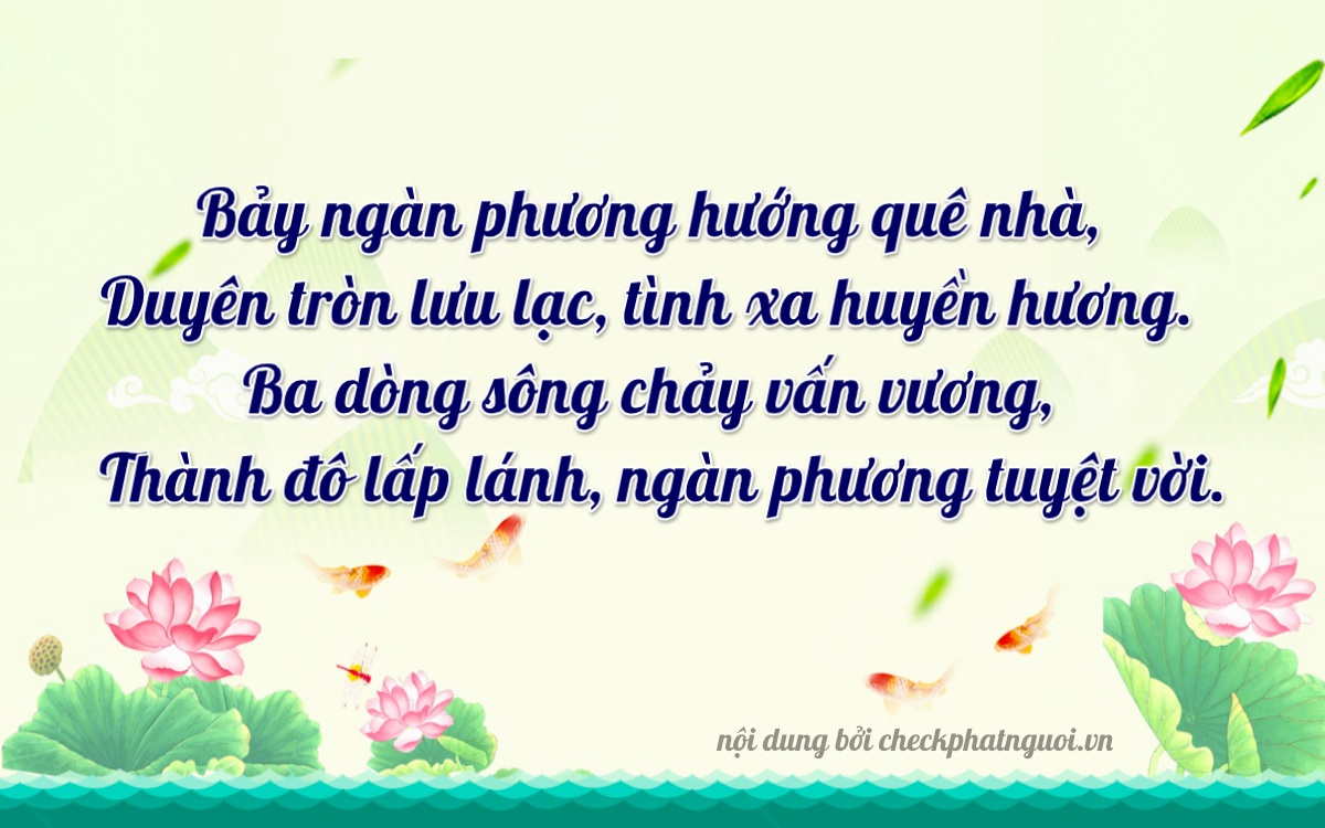 Bài thơ ý nghĩa cho <b>biển số 60B9-77633</b> tại website checkphatnguoi.vn
