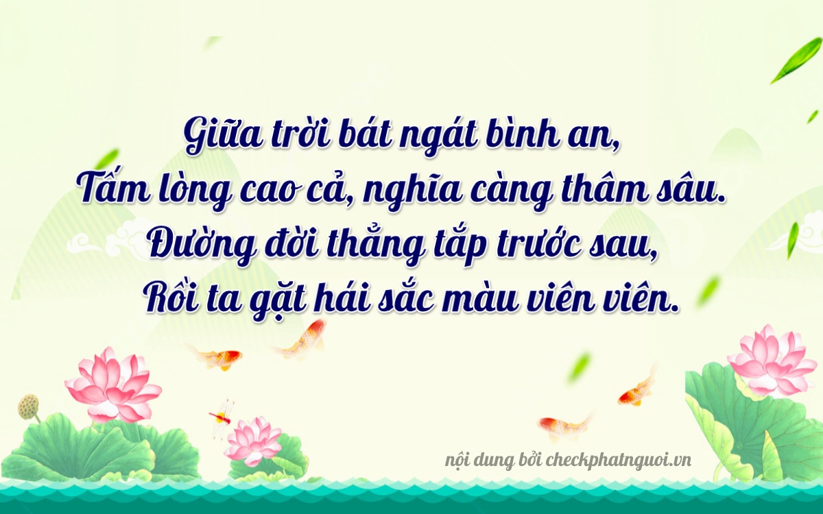 Bài thơ ý nghĩa cho <b>biển số 60B9-78688</b> tại website checkphatnguoi.vn