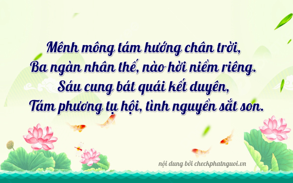 Bài thơ ý nghĩa cho <b>biển số 60B9-81368</b> tại website checkphatnguoi.vn