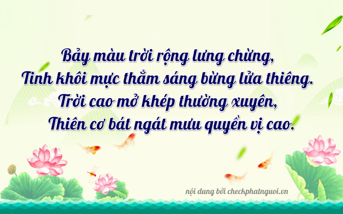 Bài thơ ý nghĩa cho <b>biển số 60C-01768</b> tại website checkphatnguoi.vn