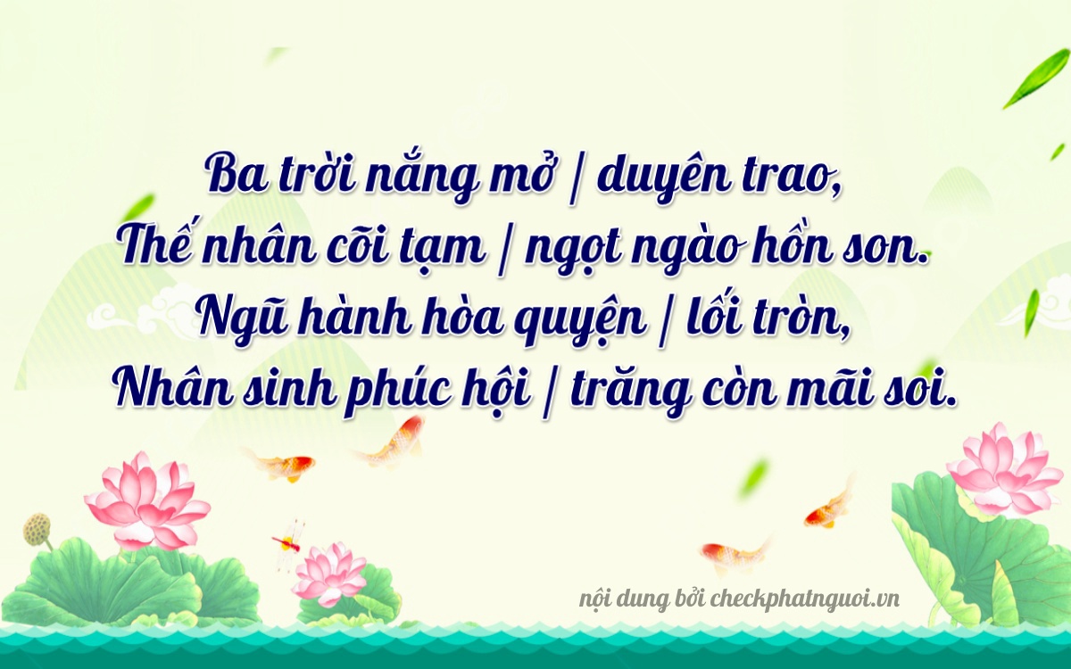 Bài thơ ý nghĩa cho <b>biển số 60C1-32223</b> tại website checkphatnguoi.vn