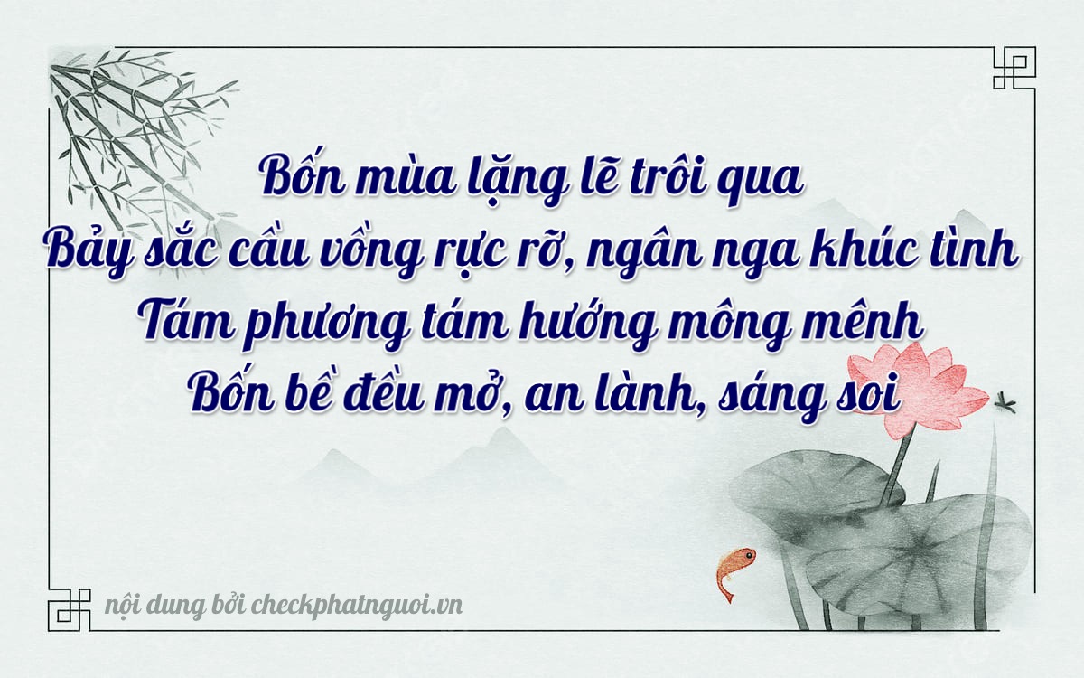 Bài thơ ý nghĩa cho <b>biển số 60C1-47843</b> tại website checkphatnguoi.vn