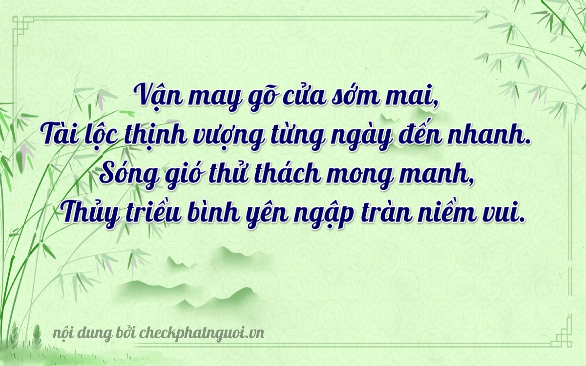 Bài thơ ý nghĩa cho <b>biển số 60C2-22525</b> tại website checkphatnguoi.vn