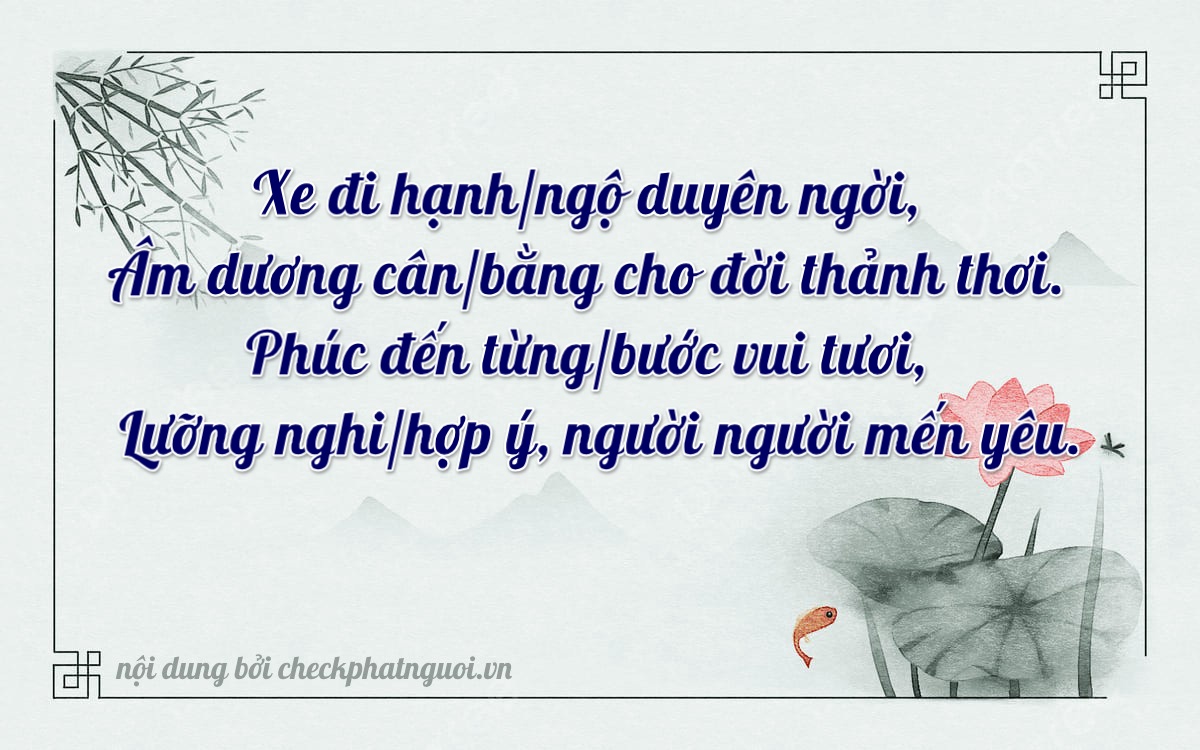 Bài thơ ý nghĩa cho <b>biển số 60C2-29202</b> tại website checkphatnguoi.vn