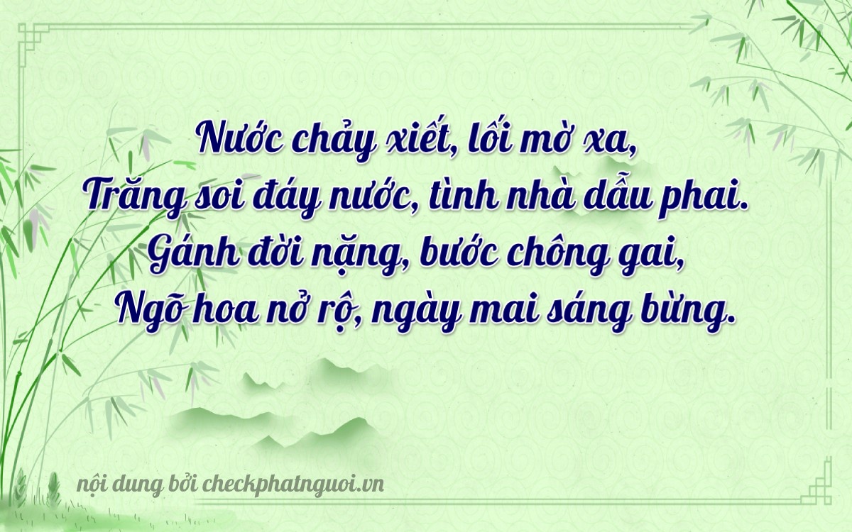 Bài thơ ý nghĩa cho <b>biển số 60C2-30318</b> tại website checkphatnguoi.vn