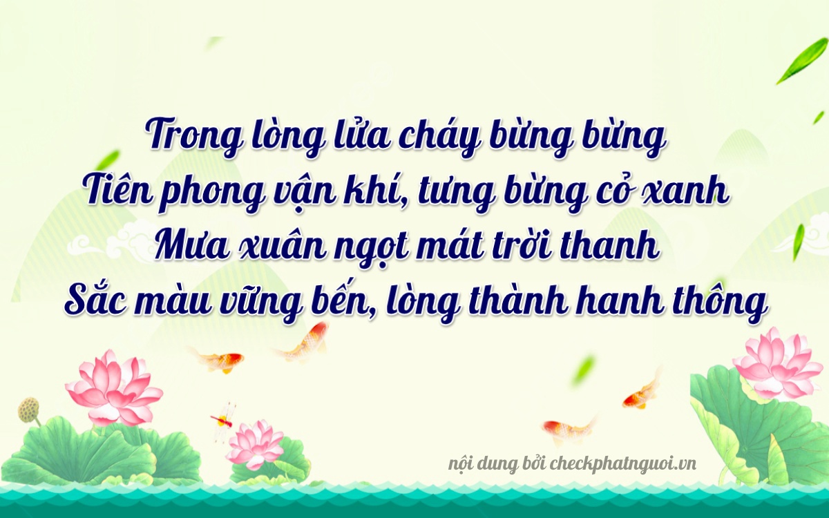 Bài thơ ý nghĩa cho <b>biển số 60C-32308</b> tại website checkphatnguoi.vn