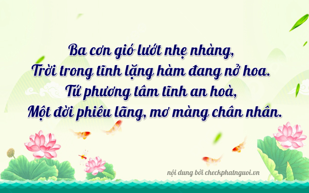 Bài thơ ý nghĩa cho <b>biển số 60C-34314</b> tại website checkphatnguoi.vn