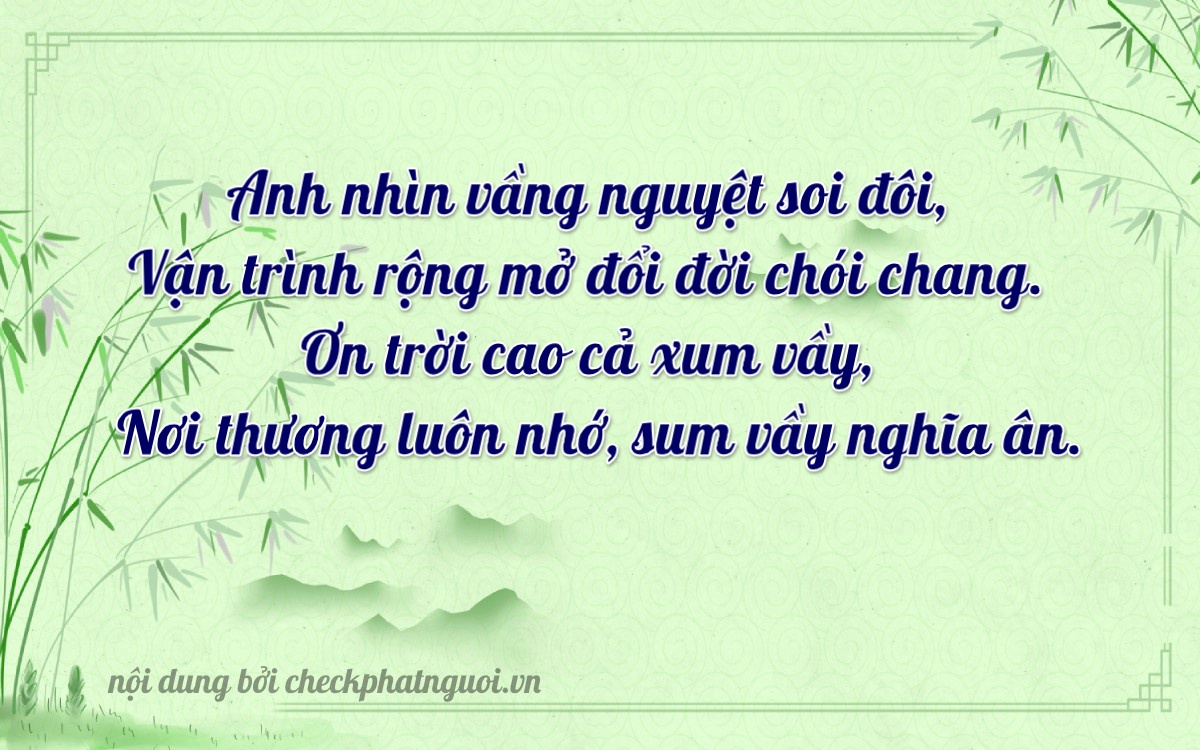 Bài thơ ý nghĩa cho <b>biển số 60C-42275</b> tại website checkphatnguoi.vn