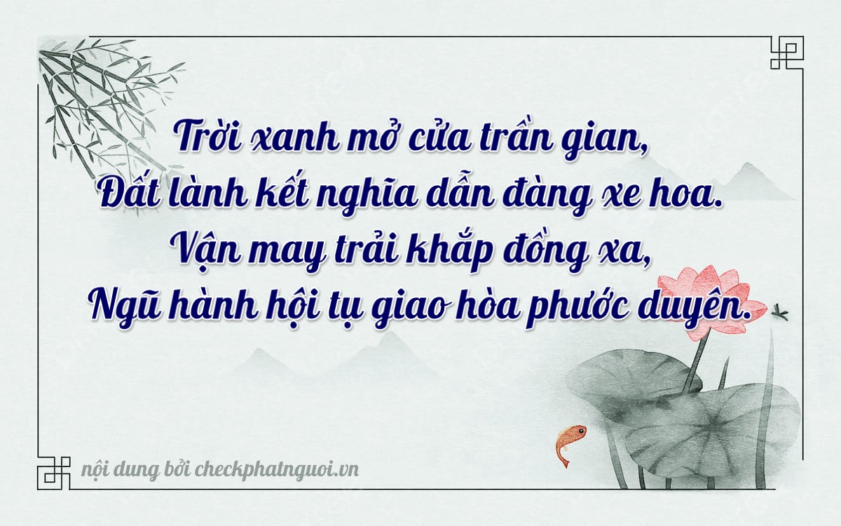 Bài thơ ý nghĩa cho <b>biển số 60C-45208</b> tại website checkphatnguoi.vn